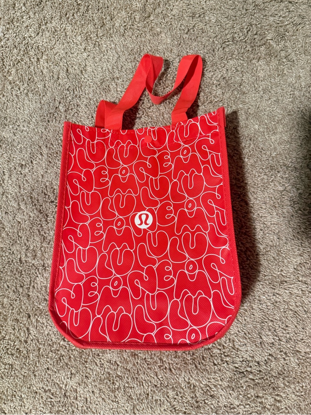 lululemon athletica Red Graphic Tote with White Logo